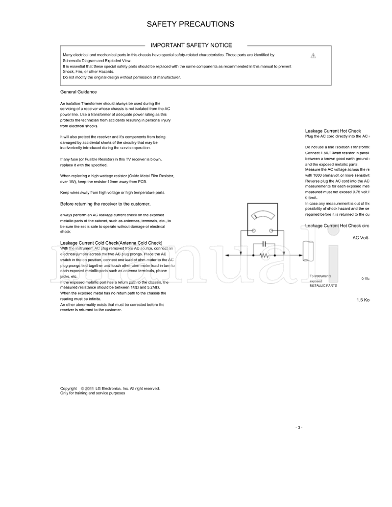 LG LA01U 42LK450 42LK450-UB (72 pages) TV Service Manual