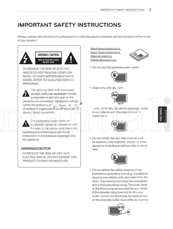 LG 19LV2500 32LV3400 22LV2500 32LV3500 26LV2500 37LV3500 (128 pages) TV Operating Manual