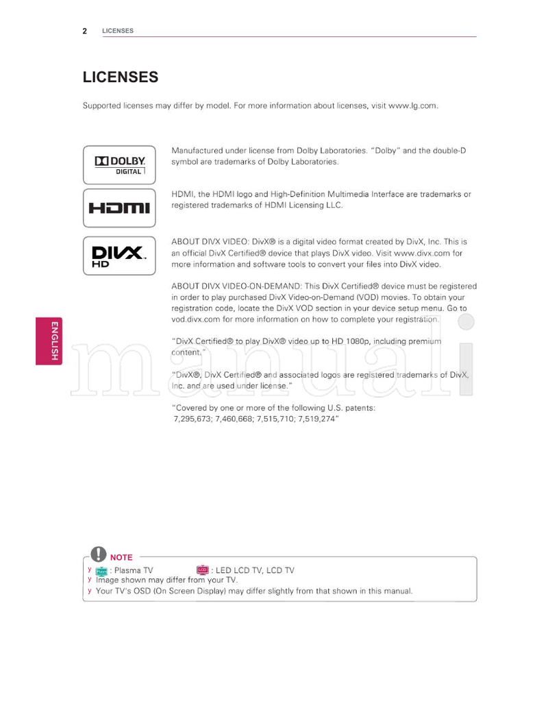 LG 42LW5000UC (138 pages) TV Operating Manual