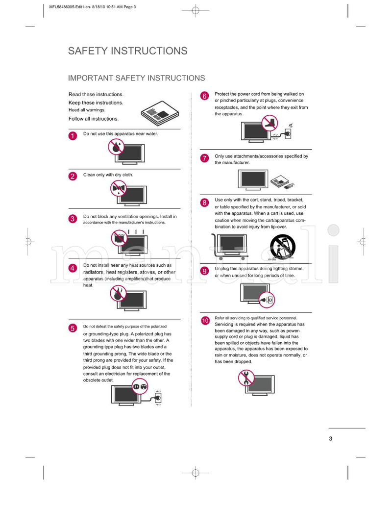 LG 19LH20R 22LH20R 42LH90QR 26LH20R 47LH90QR 32LH20R 42SL90QR (134 pages) TV Operating Manual