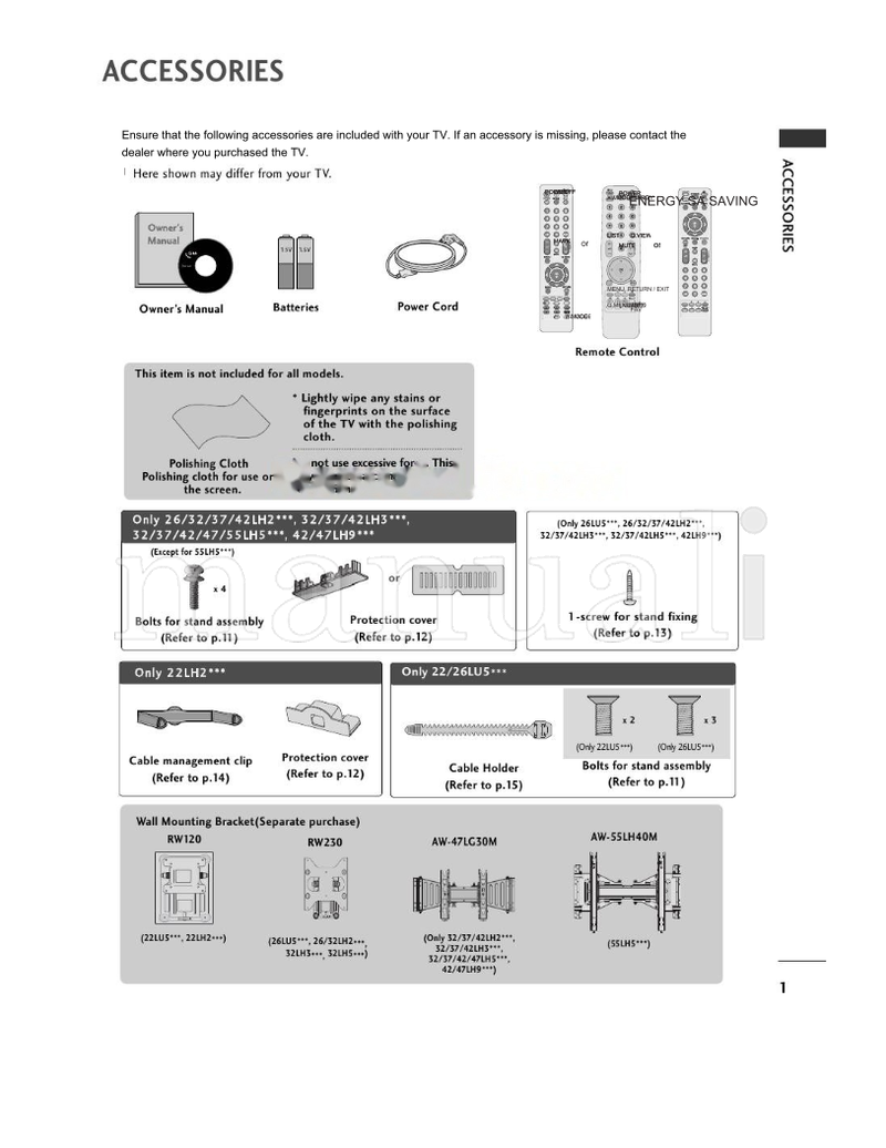 LG 47LH8 Series (156 pages) TV Operating Manual
