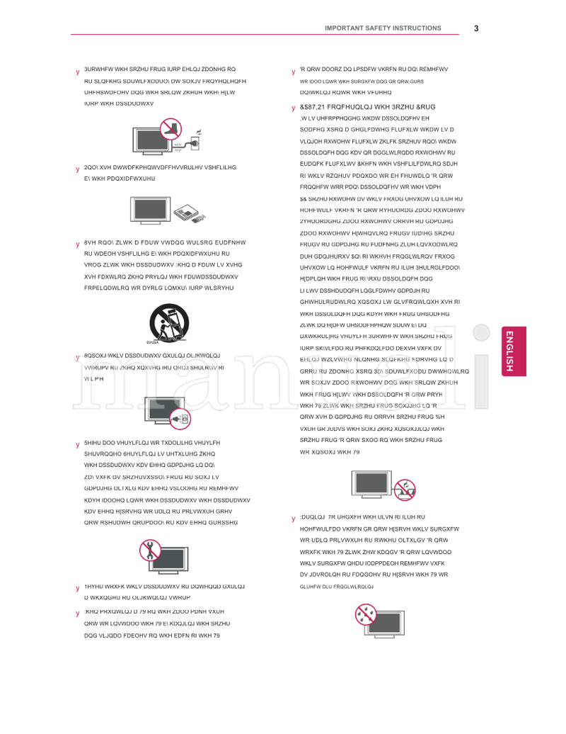 LG 32LV3400 19LV2500 32LV3500 22LV2500 37LV3500 26LV2500 (72 pages) TV Operating Manual