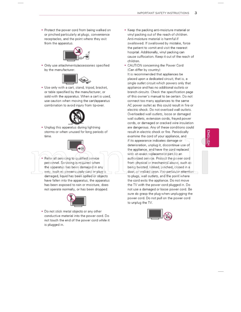 LG 32LS3400 22LS3500 42LS3400 26LS3500 32LS3410 32LS3500 (48 pages) TV Operating Manual