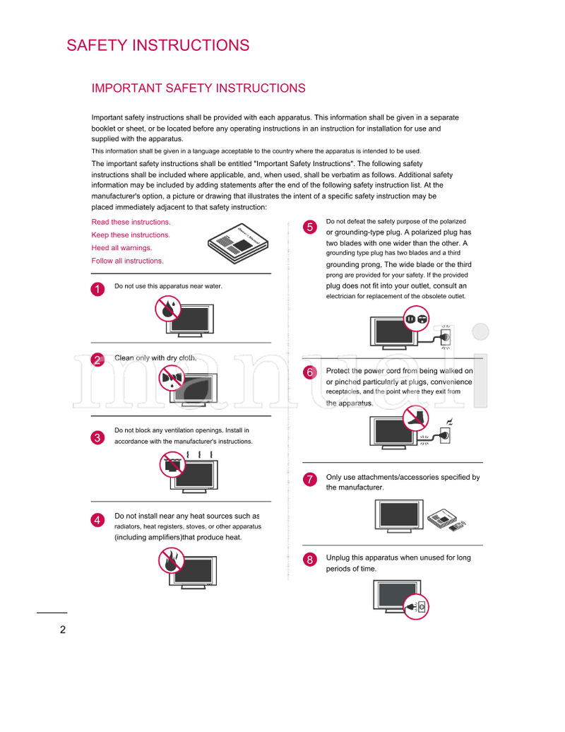 LG 1080i (110 pages) TV Operating Manual