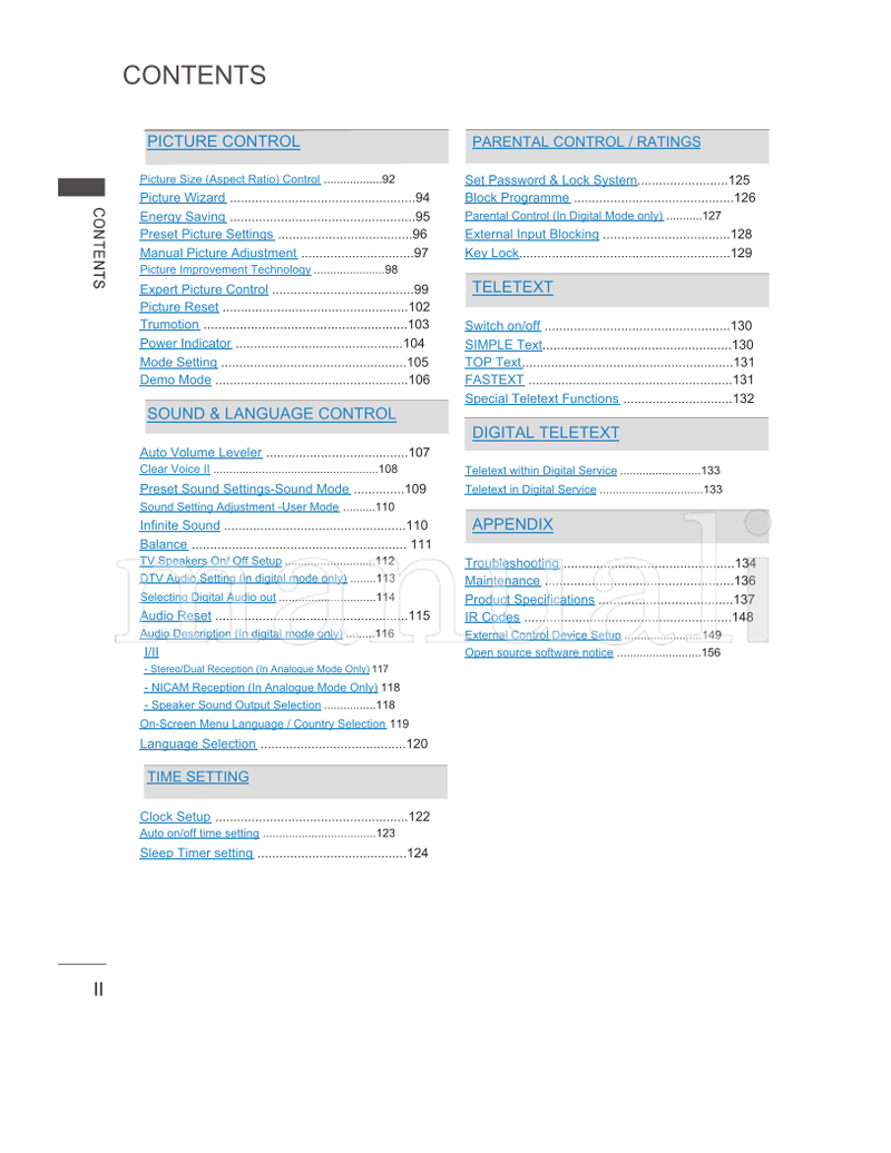 LG LSW100B LSW100BG 32LD3 32LD4 32LD5 32LE3 32LE4 26LE5 32LE5 (220 pages) TV Operating Manual