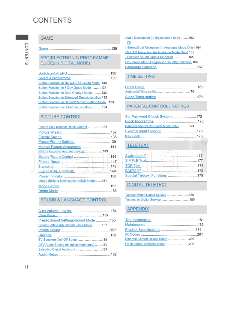 LG LSW100B LSW100BG 32LE7 32LD6 32LD7 32LD8 AW-50PG60MS (267 pages) TV Operating Manual