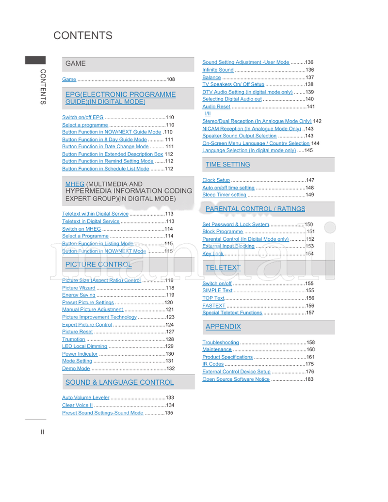 LG LSW100B LSW100BG 32LD3 32LD4 32LD5 32LD6 32LE5 32LE7 (242 pages) TV Operating Manual