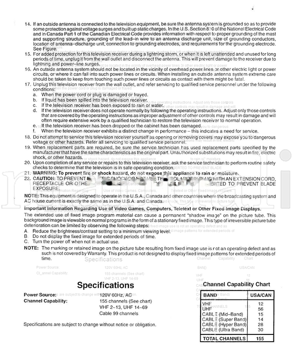 Panasonic TQB2A0817 (16 pages) TV Operating Manual