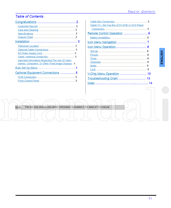 Panasonic CT-20G8 CT-20G8S CT-20L8 CT-G2133 CT-G2133L CT-G2173 (57 pages) TV Operating Manual