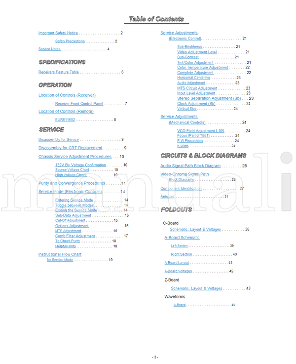 Panasonic NA6DV CT-20SX11E CT-20SX11CE MTNC010735C1 AP380 (46 pages) TV Service Manual