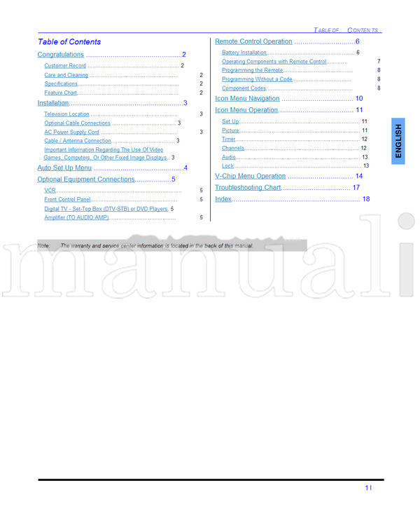 Panasonic CT-27SC13 TQB2AA0487 30407 (64 pages) TV Operating Manual