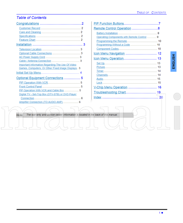 Panasonic CT-27SL33 CT-F2943 CT-F2943L CT-F2943X TQB2AA0456-2 30829 (81 pages) TV Operating Manual