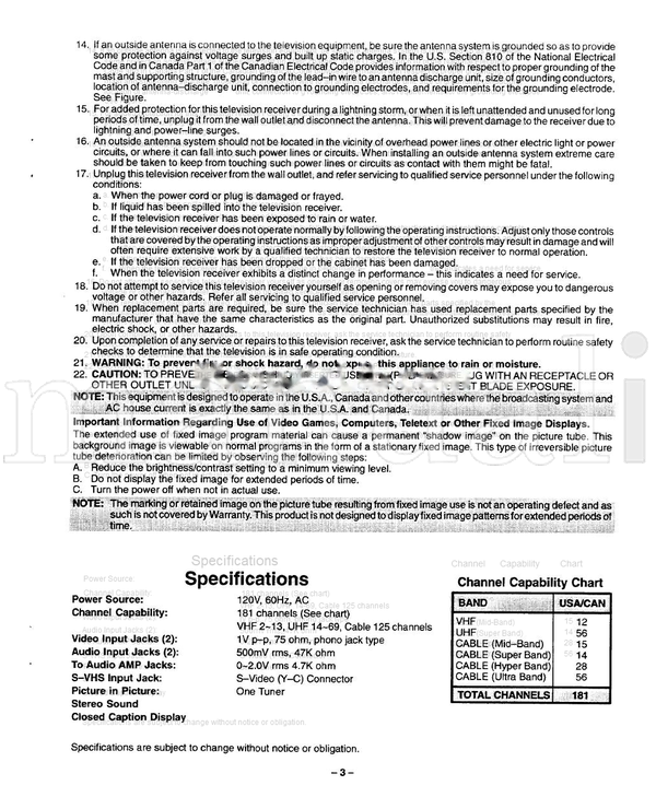 Panasonic 0-32G21 TQB2AA0057 (36 pages) TV Operating Manual