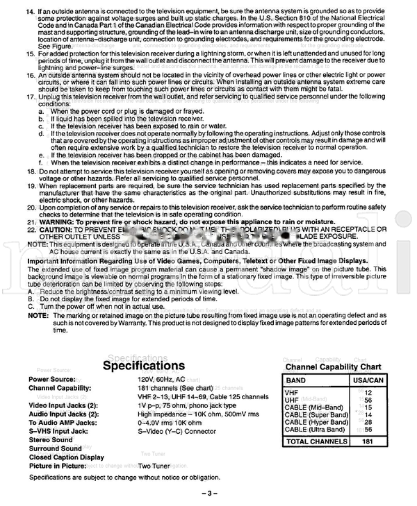 Panasonic CT-32G31 TQB2AA0019-1 (44 pages) TV Operating Manual