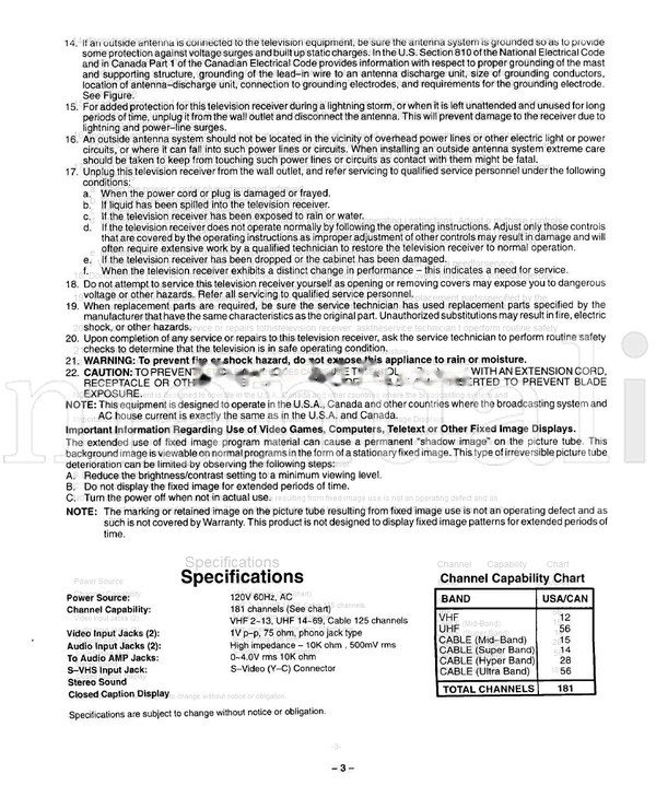 Panasonic TQE2A0821 (32 pages) TV Operating Manual