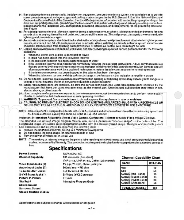 Panasonic CT-35XF53 (64 pages) TV Operating Manual