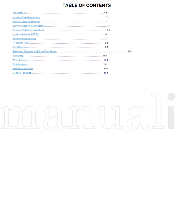 Philips 19PFL3504D 22PFL3504D (89 pages) TV Service Manual