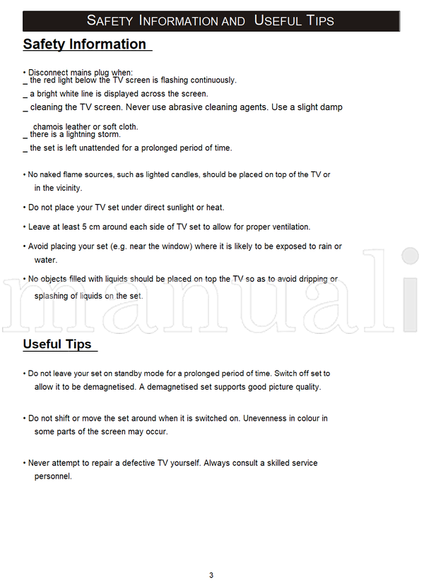 Philips 14PT2110 21PT2110 (28 pages) TV Operating Manual