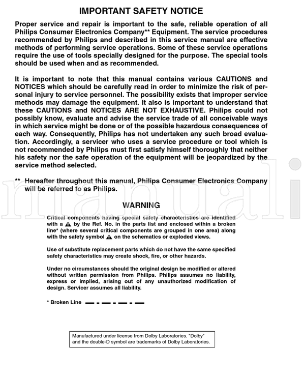 Philips 20MC4304 (316 pages) TV Service Manual