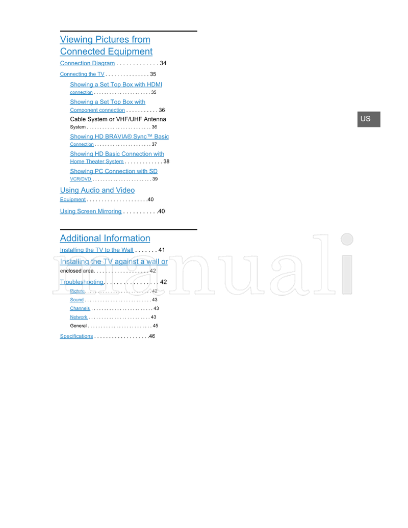 Sony KD-50X690E (104 pages) TV Operating Manual