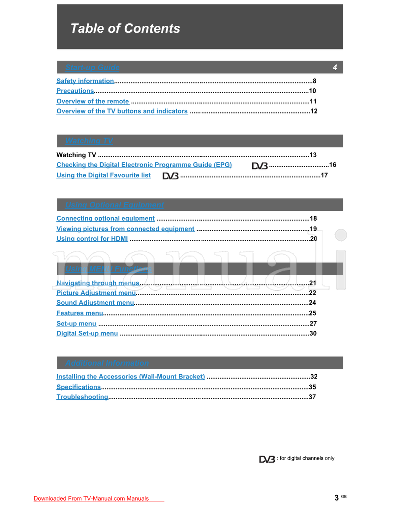 Sony KDL-32L40xx KDL-26L40xx KDL-19L40xx (40 pages) TV Operating Manual