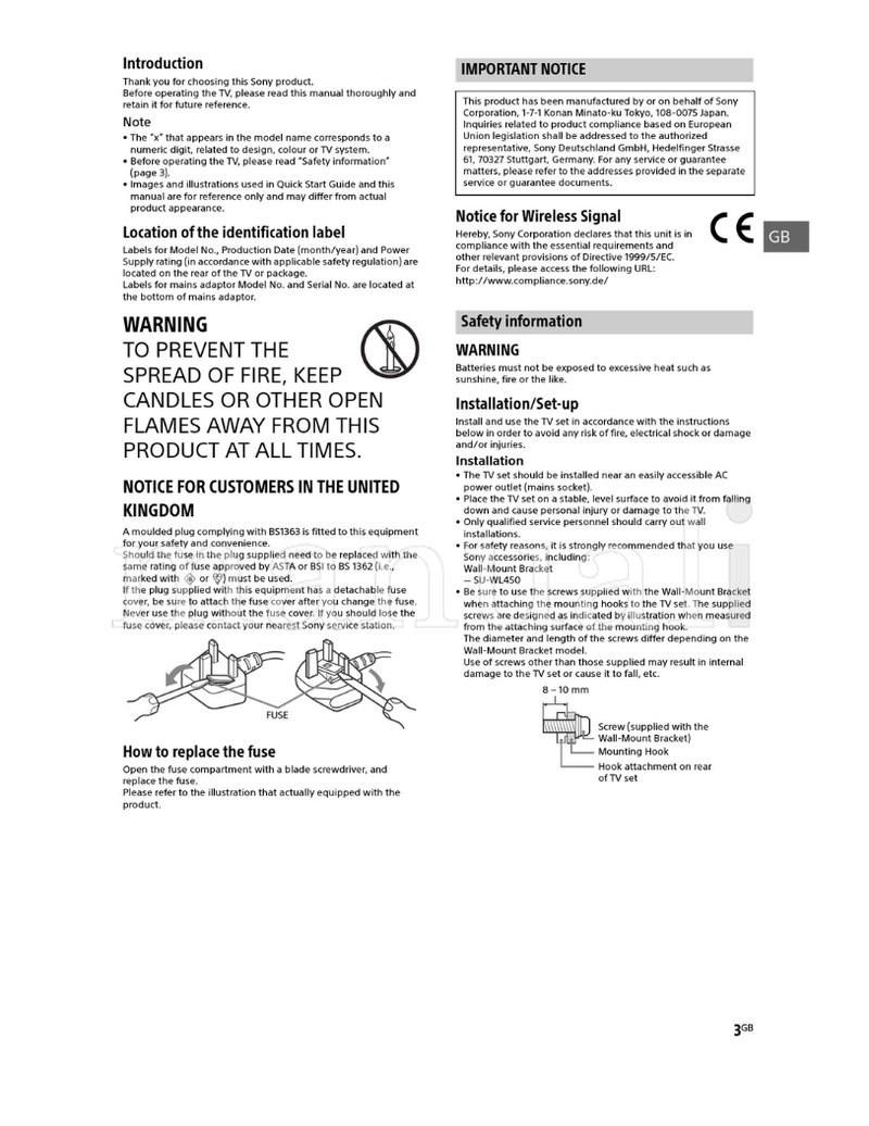 Sony KDL-40R48xB 40R45xB 32R43xB 32R41xB (32 pages) TV Operating Manual