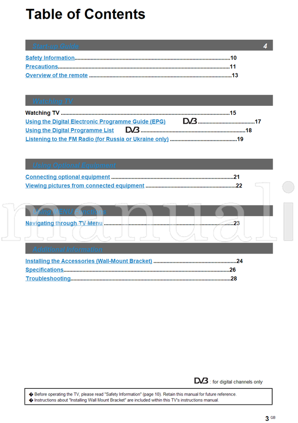 Sony KDL-40BX440 32BX340 4-415-063 (32 pages) TV Operating Manual