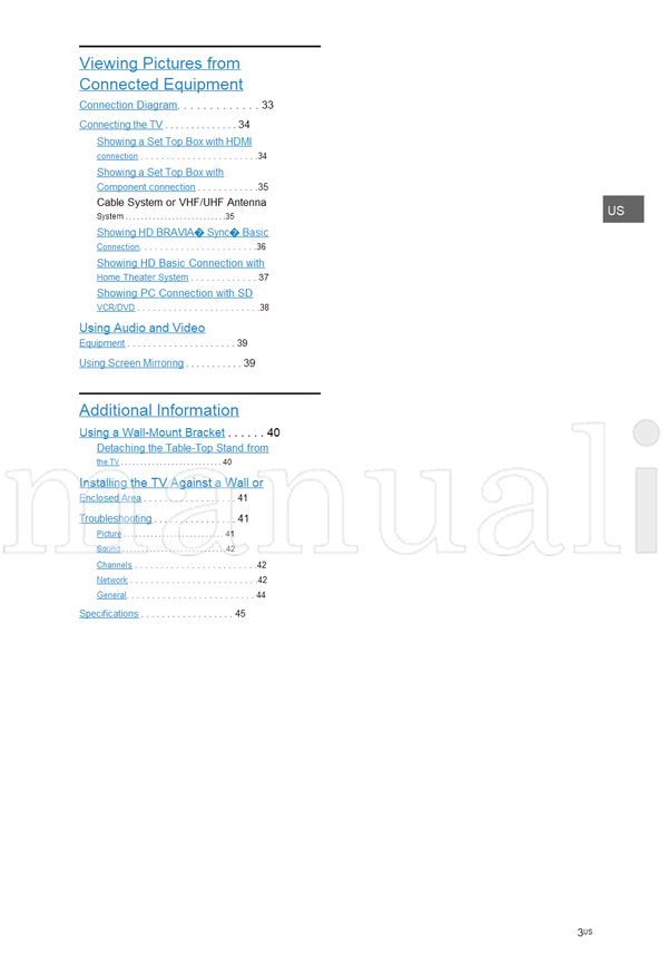 Sony KDL-48W650D 40W650D 32W600D (104 pages) TV Operating Manual