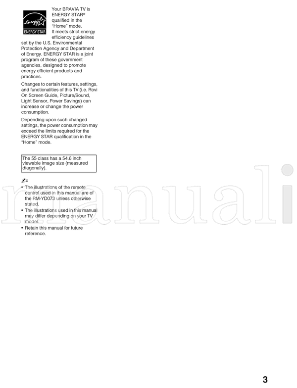Sony KDL-55HX751 55HX750 46HX751 46HX750 (62 pages) TV Operating Manual