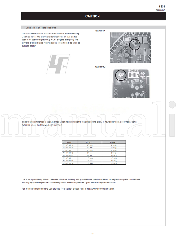 Sony KDL-26U2000 KDL-32U2000 KDL-40U2000 RM-ED007 (90 pages) TV Service Manual