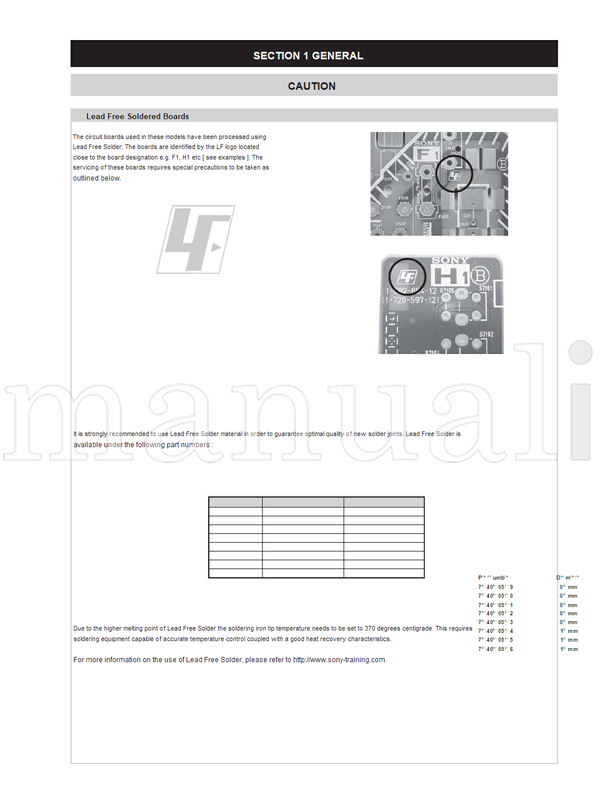 Sony KDL-32S3000 KDL-40S3000 KDL-46S3000 RM-ED009 (137 pages) TV Service Manual