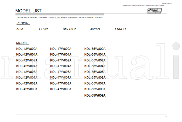 Sony 9-888-141-02 9-888-141-P1 9-888-141-C1 9-888-141-A1 (238 pages) TV Service Manual