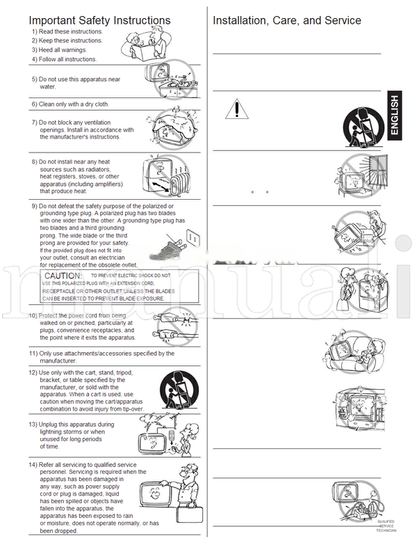 Toshiba 13A23 13A23W (18 pages) TV Operating Manual