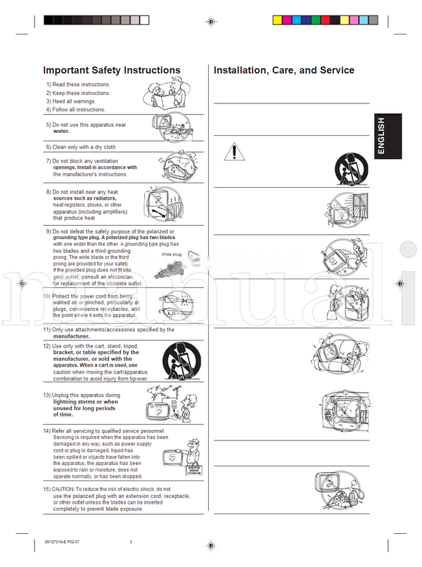 Toshiba 13A24 3M12701A-E (47 pages) TV Operating Manual