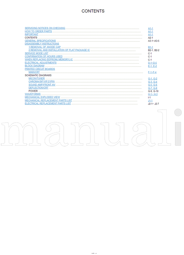 Toshiba 14N21E2 (38 pages) TV Service Manual
