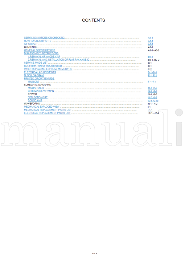 Toshiba 050-200302 14N21ES (35 pages) TV Service Manual