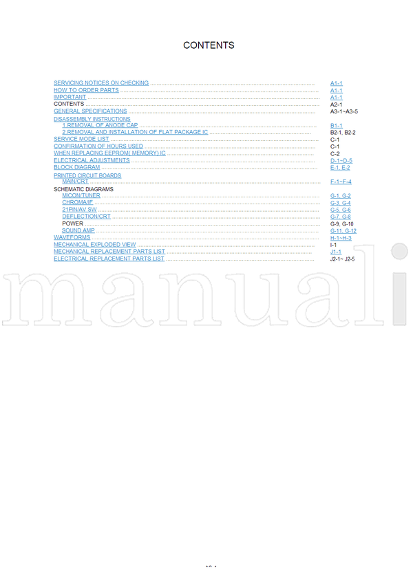 Toshiba 050-200241 15V11F (38 pages) TV Service Manual
