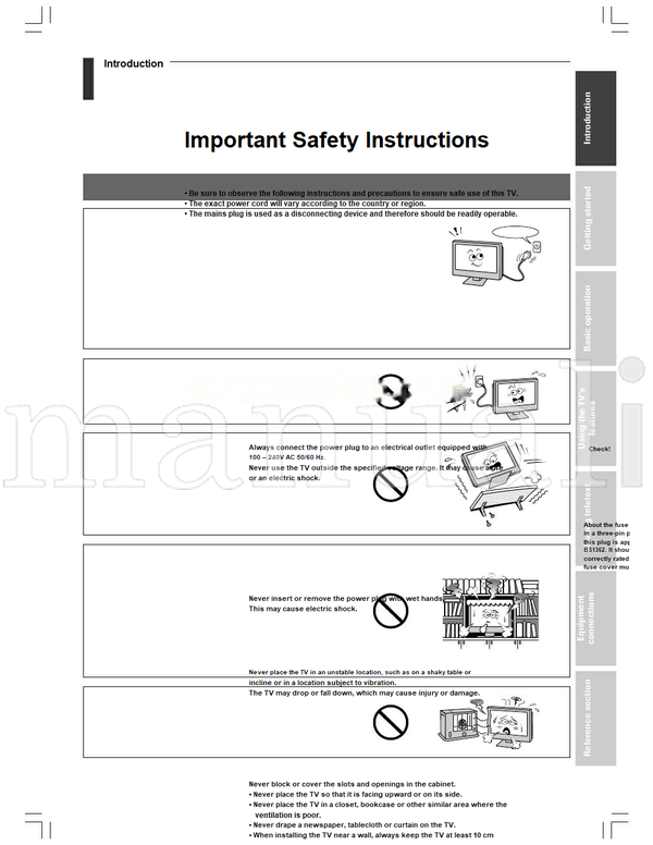 Toshiba 15VL56B 15VL56G 20VL56B 20VL56G 01E011520VL56BG 1520VL56BG (36 pages) TV Operating Manual