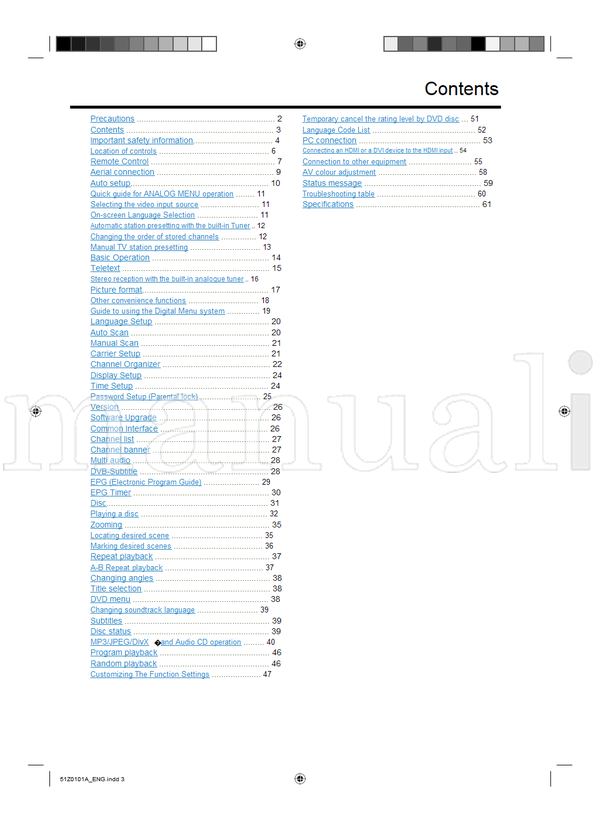 Toshiba 19DV555DB 19DV556DB 22DV555DB 22DV556DB 31235 (64 pages) TV/DVD Combo Operating Manual