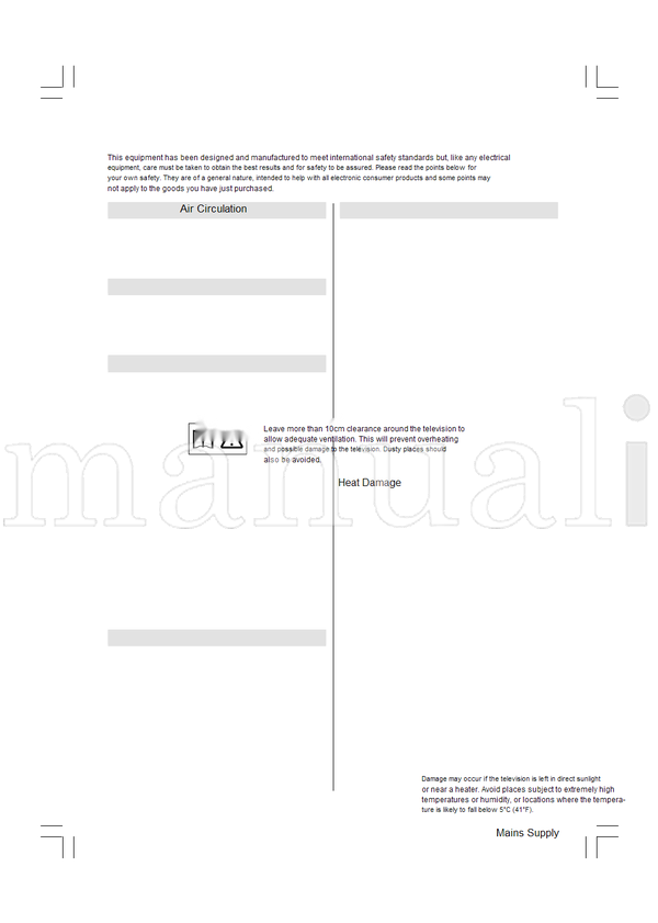 Toshiba 19W300PG (26 pages) TV Operating Manual