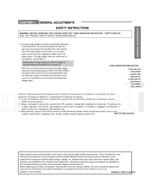 Toshiba 040-200116 20A1VX (32 pages) TV Service Manual