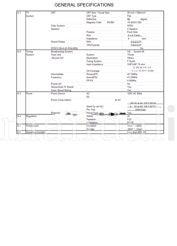 Toshiba 050-200201 20AF42 (39 pages) TV Service Manual