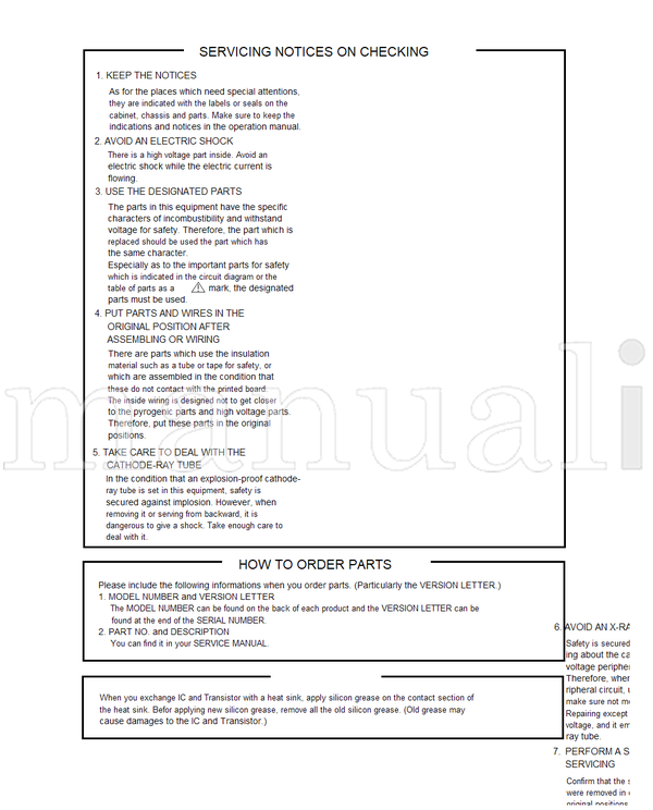 Toshiba 050-200601GR 20AF46 20AF46C (50 pages) TV Service Manual