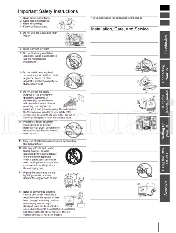 Toshiba 14DL74 20DL74 (28 pages) TV Operating Manual