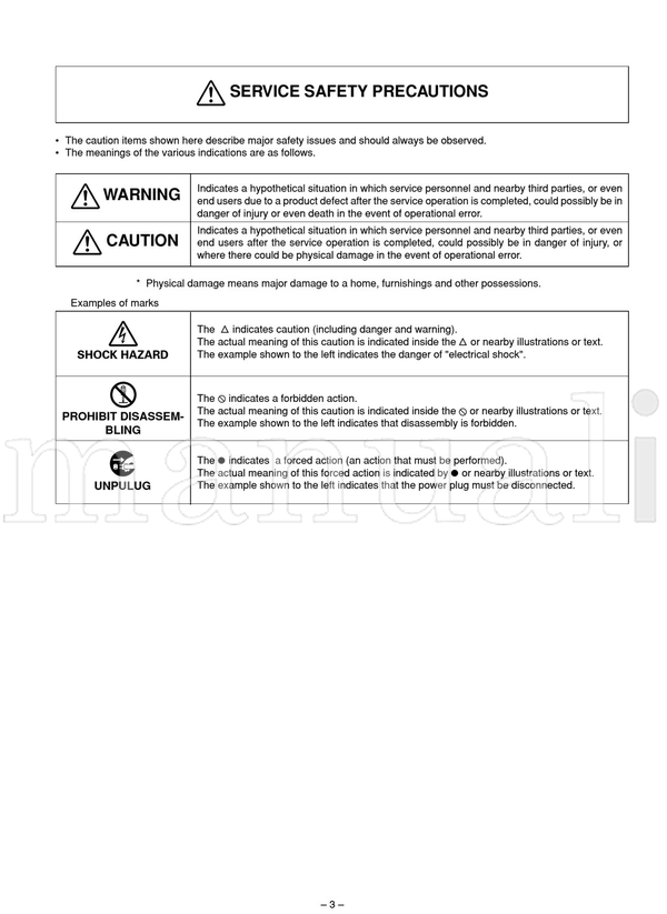 Toshiba 010-200306 20VL43P 14VL43P (39 pages) TV Service Manual