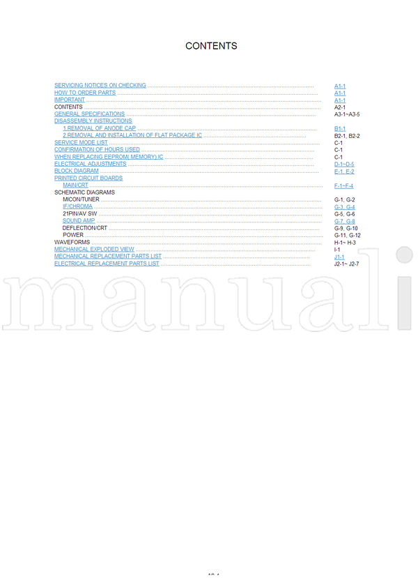 Toshiba 21N21B2 (39 pages) TV Service Manual