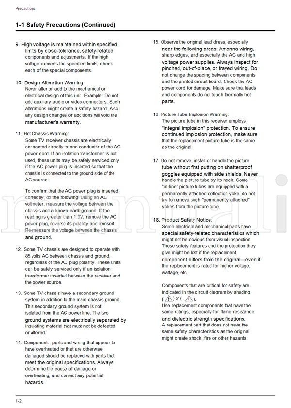 Toshiba 050-200003 21S04B 21S04D 21S04F 21S04I 21S04N (51 pages) TV Service Manual