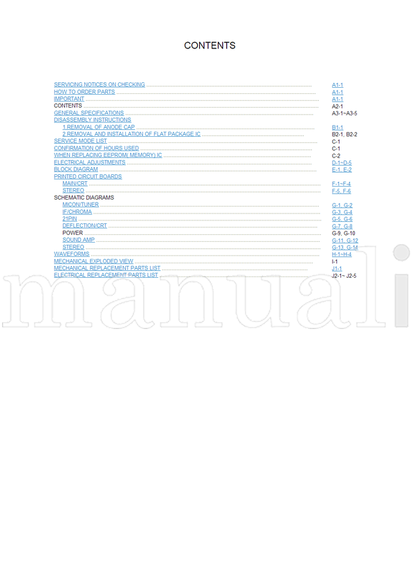 Toshiba 050-200245 21S23D (41 pages) TV Service Manual