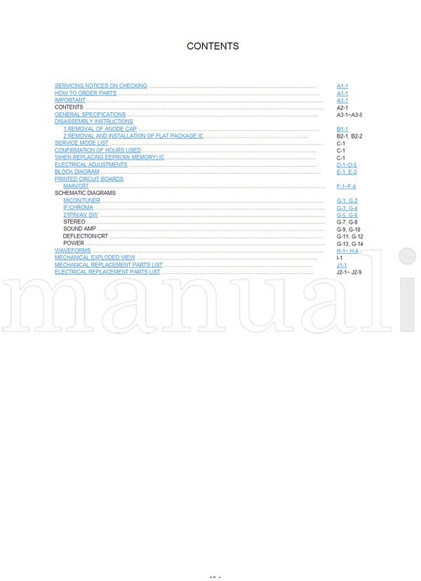Toshiba 21V33F2 (43 pages) TV Service Manual