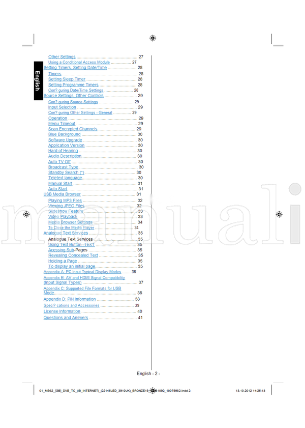 Toshiba 22BL712G Series (44 pages) TV Operating Manual